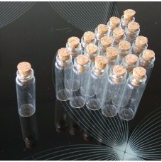 2.3ml Transparent glass vials with cork tops tiny empty bottles 12*40mm Storage    222464861979